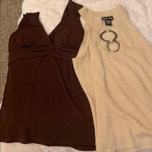 Brown and Gold fashion tops